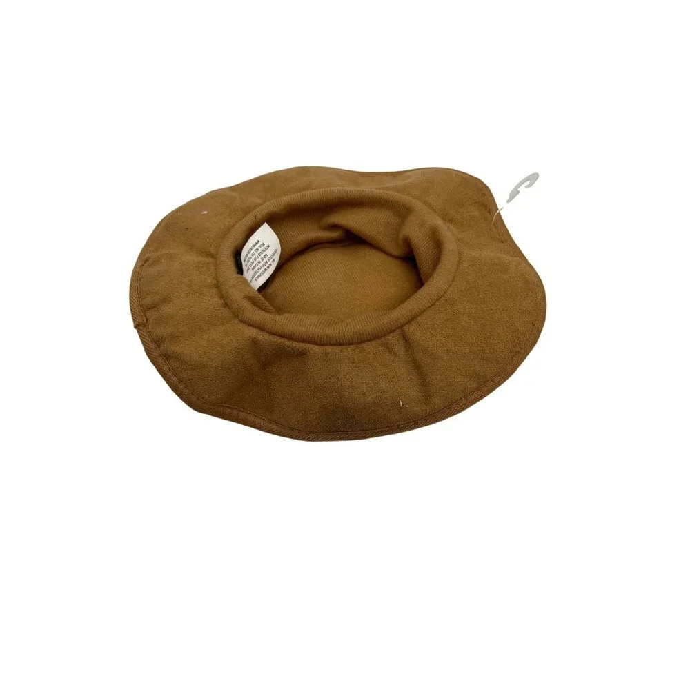 Pet Play Dog Toy Sheriff Hat Squeaks Brown NWOT